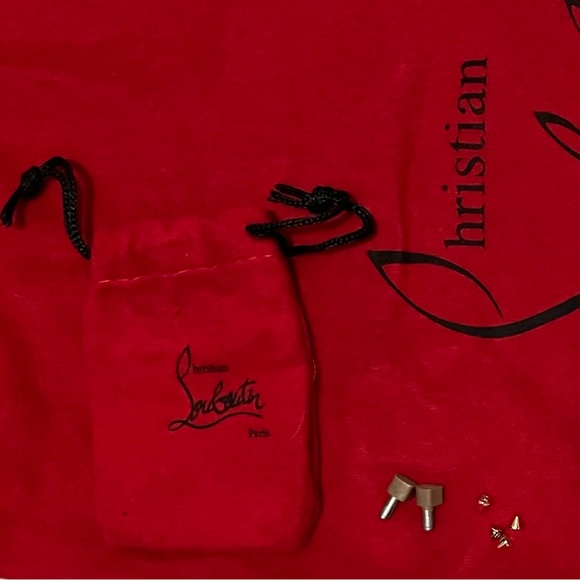 Christian Louboutin Circus City 100 Version Gold size 37 Spikes Peep Toe. - Picture 7 of 11